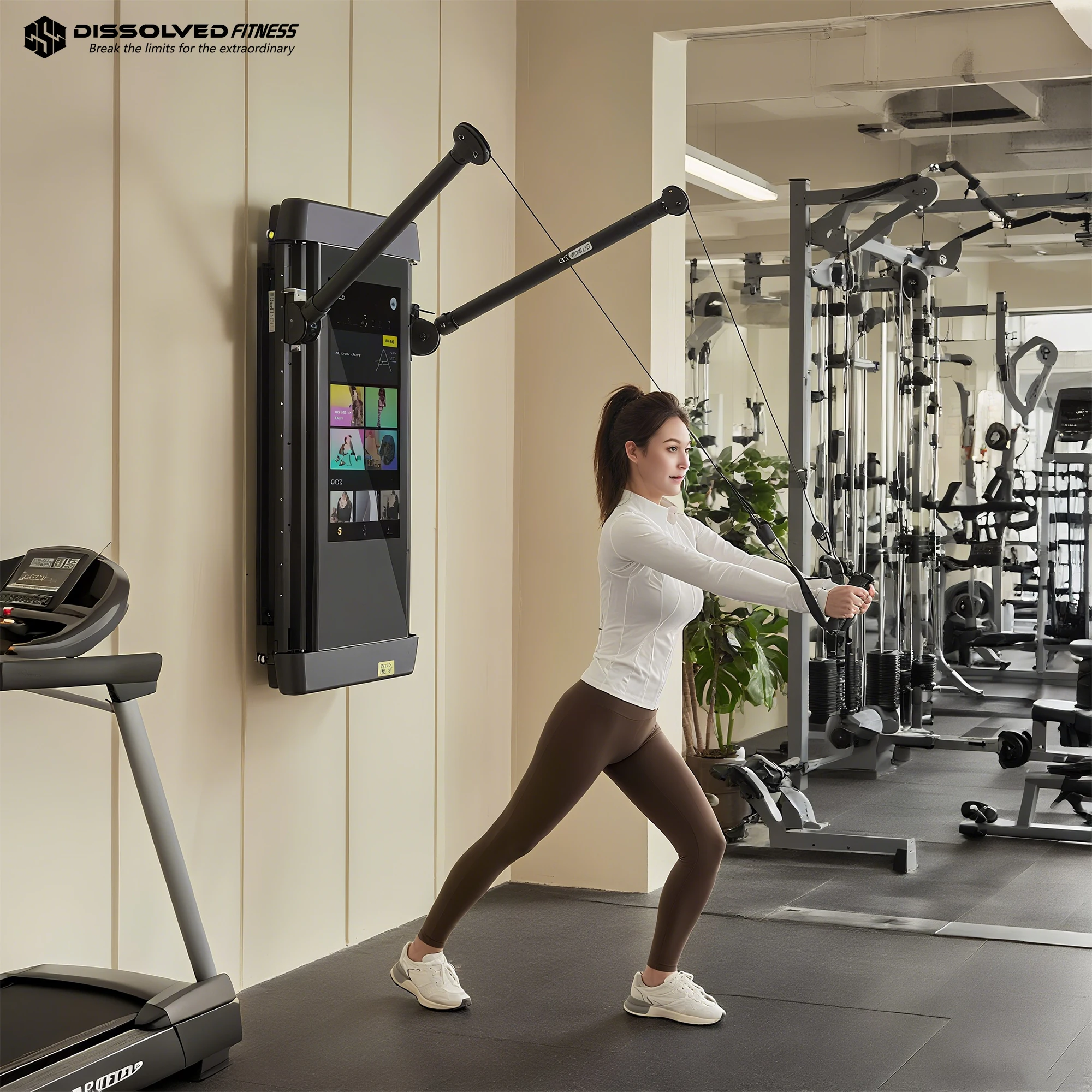 Home Gym Wall Mounted - Smart AI LCD Training Mirror Wall-Mounted