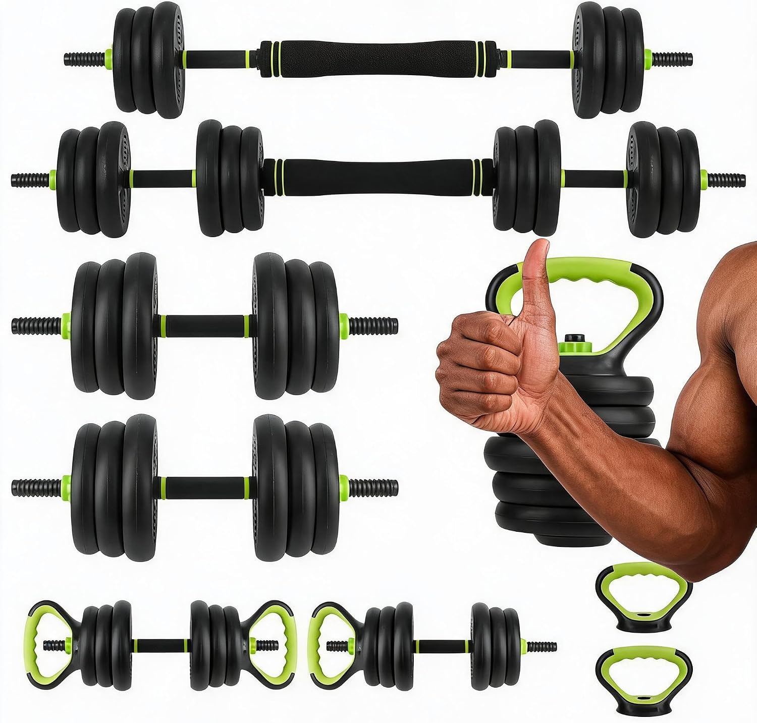 Home Gym Used - 4 in 1 Adjustable Dumbbell Set,
