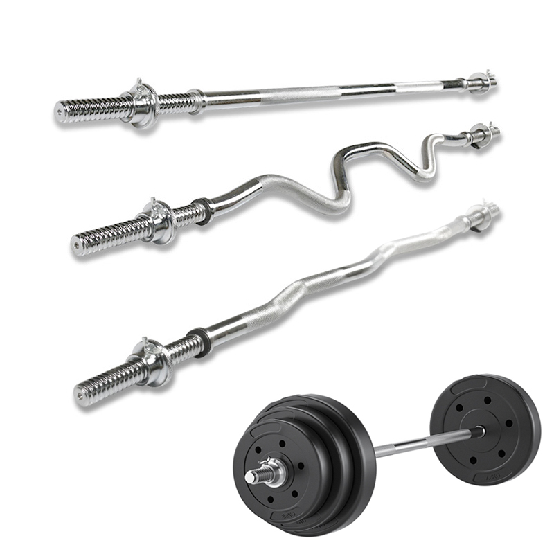 Olympic Barbell 20Kg - Standard Straight and Curved Dumbbell Bars,