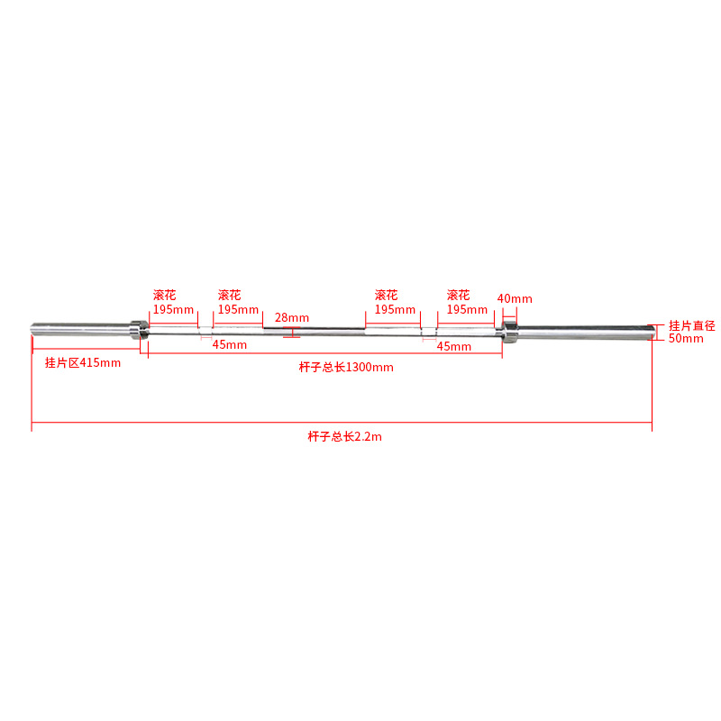 Competition Barbell Bar 20kg   - огляд і ціна Olympic Barbell 20Kg