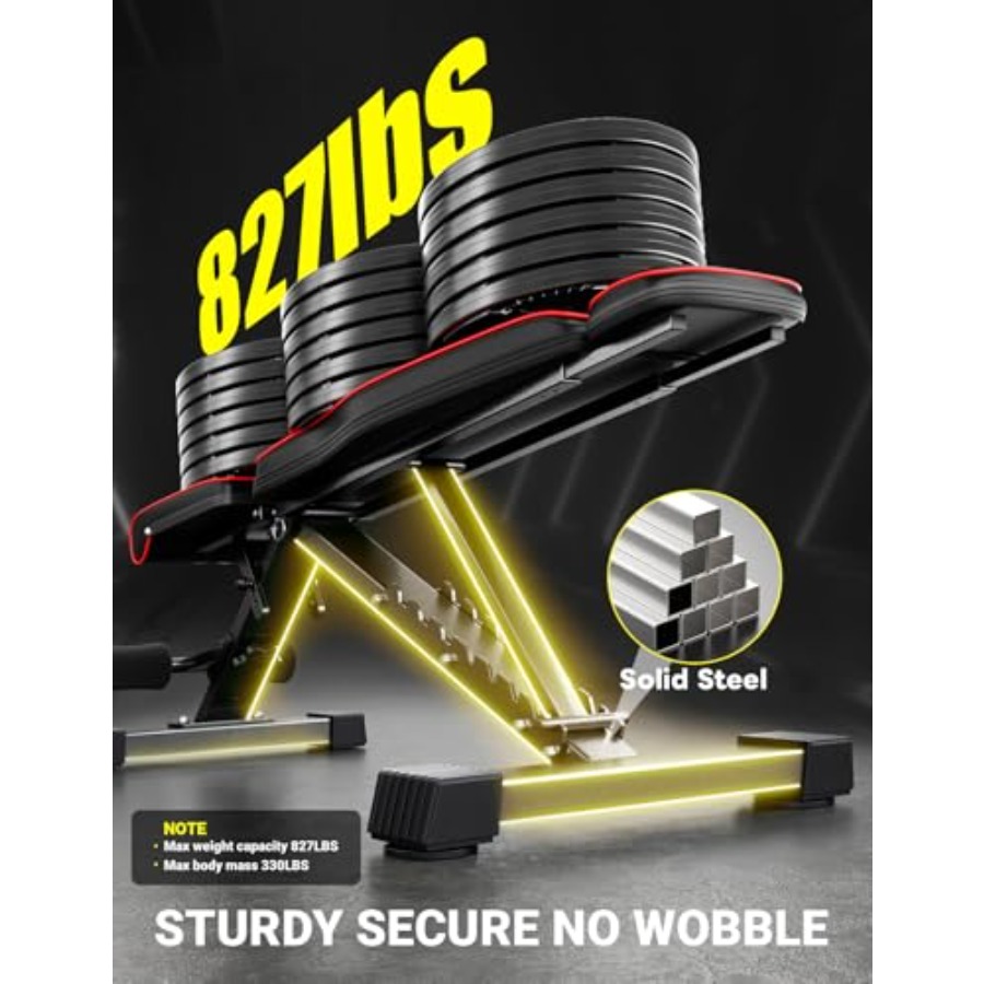 Adjustable Weight Bench 827LB  - огляд і ціна Home Gym Second