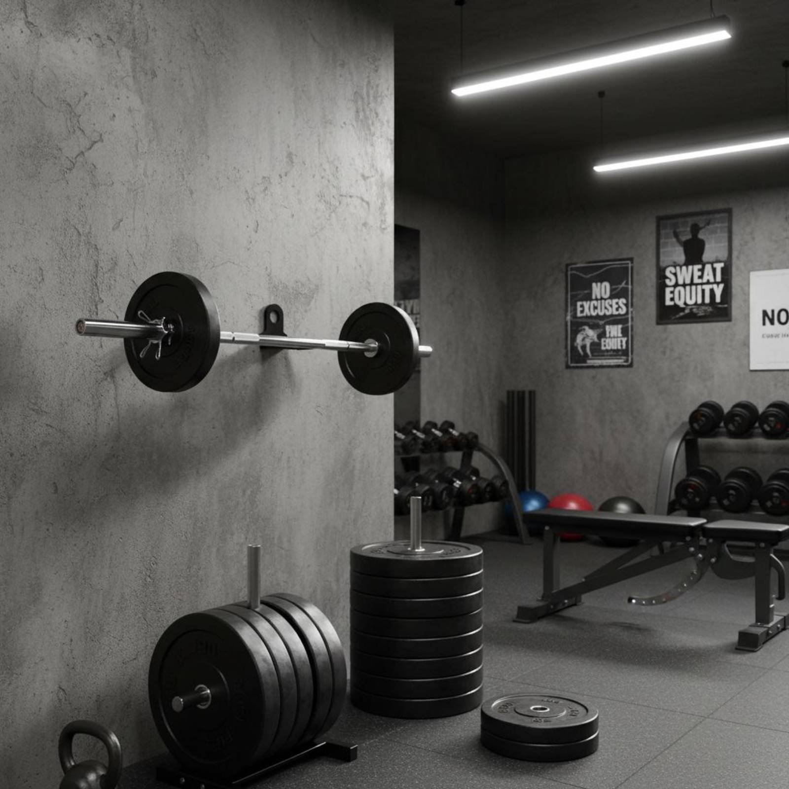 Single Barbell Mount Wall Moun - огляд і ціна Home Gym Wall Mounted