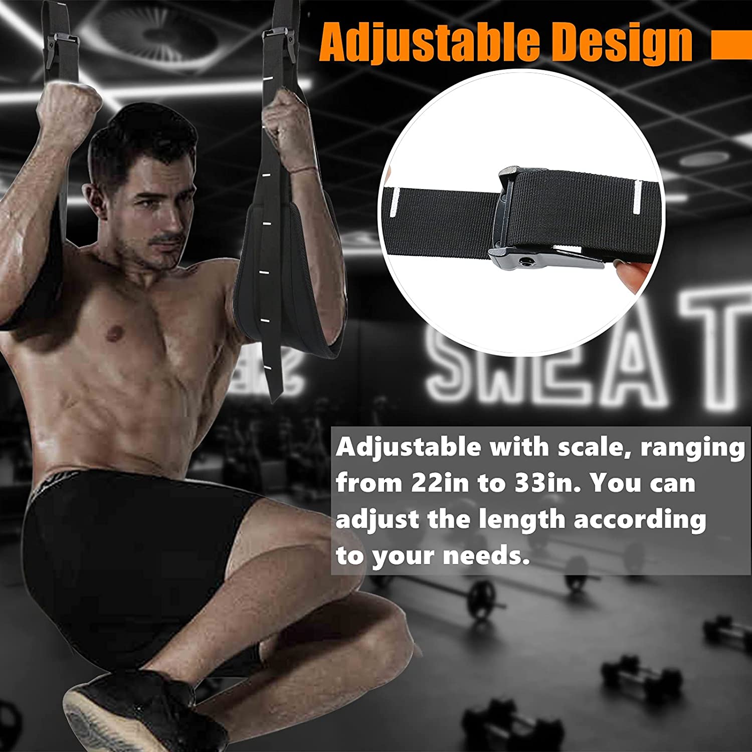 Adjustable Hanging Ab Straps w - огляд і ціна Home Gym Second