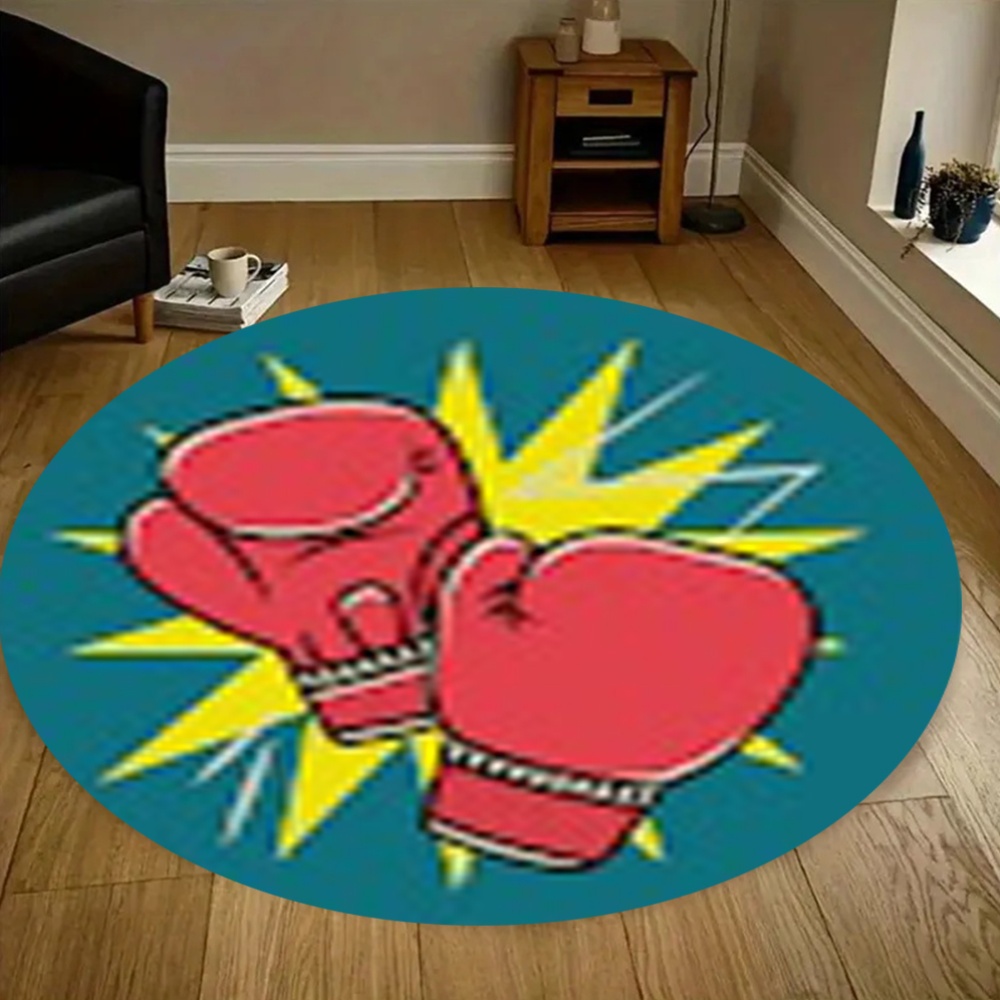 Comic Boxing Gloves Round Rug  - огляд і ціна Home Zone Gym